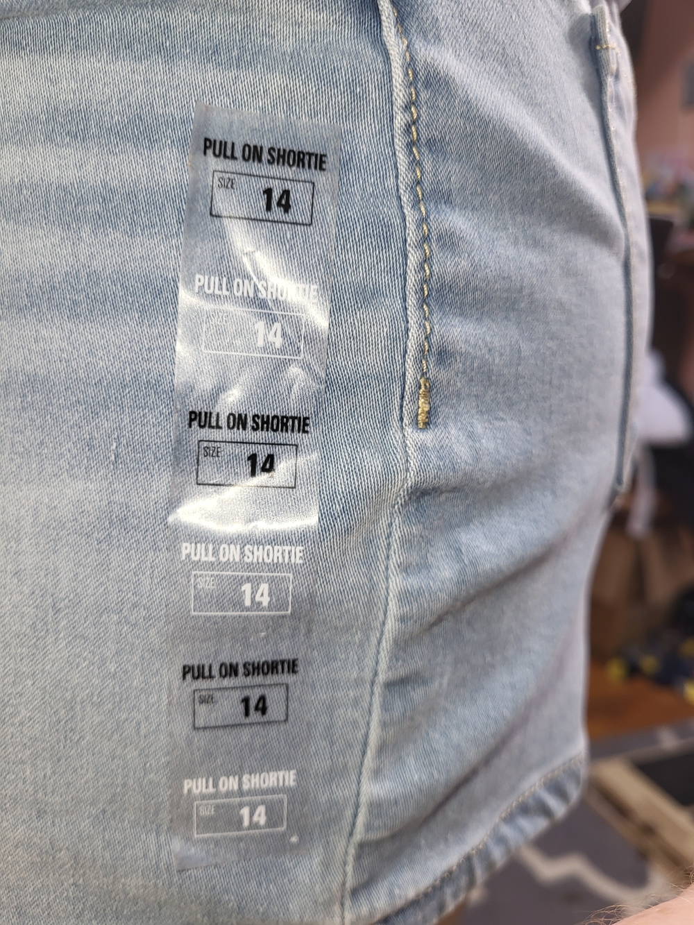 SO Girl's 14 Light Blue Denim Jean Shorts - Picture 6 of 6
